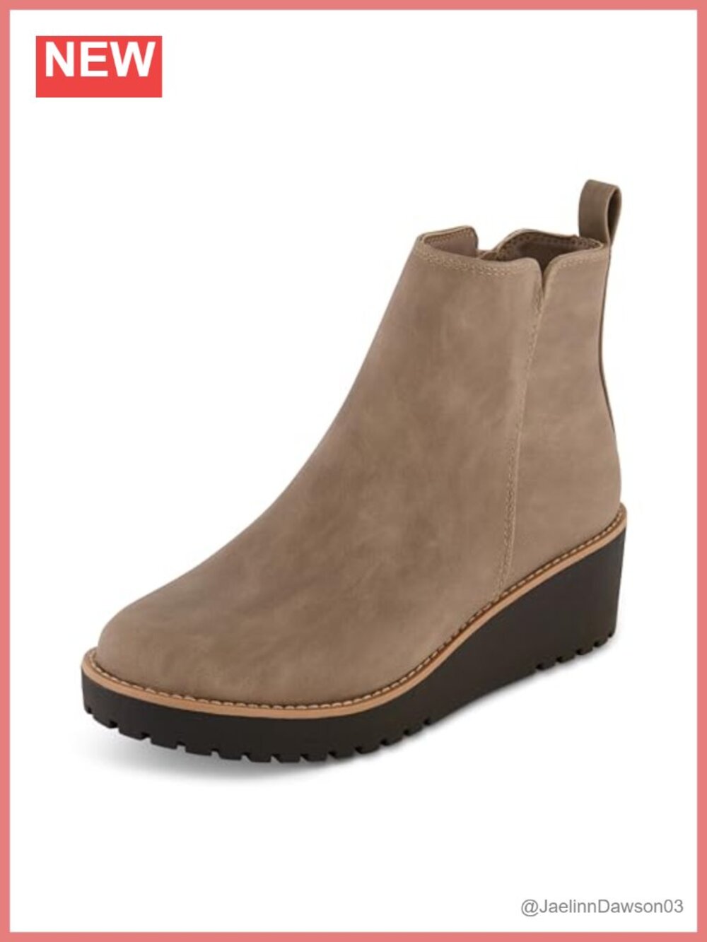 Womens Vegan Nubuck Leather Wedge Ankle Bootie Memory Foam Zip